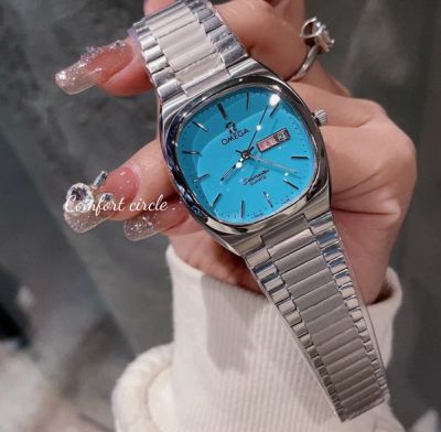 Ladies Omega Seamaster Vintage Quartz Movement 36MM Blue Dial Lady Watch